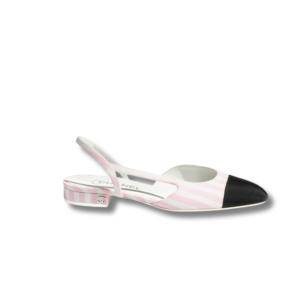 Chanel Slingbacks Sandals White, Pink And Black For Women G31319 B16024 NW004