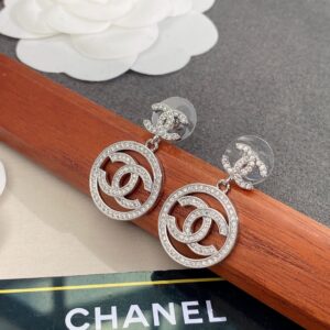 Alternative view of Chanel Circle Earrings Silver For Women