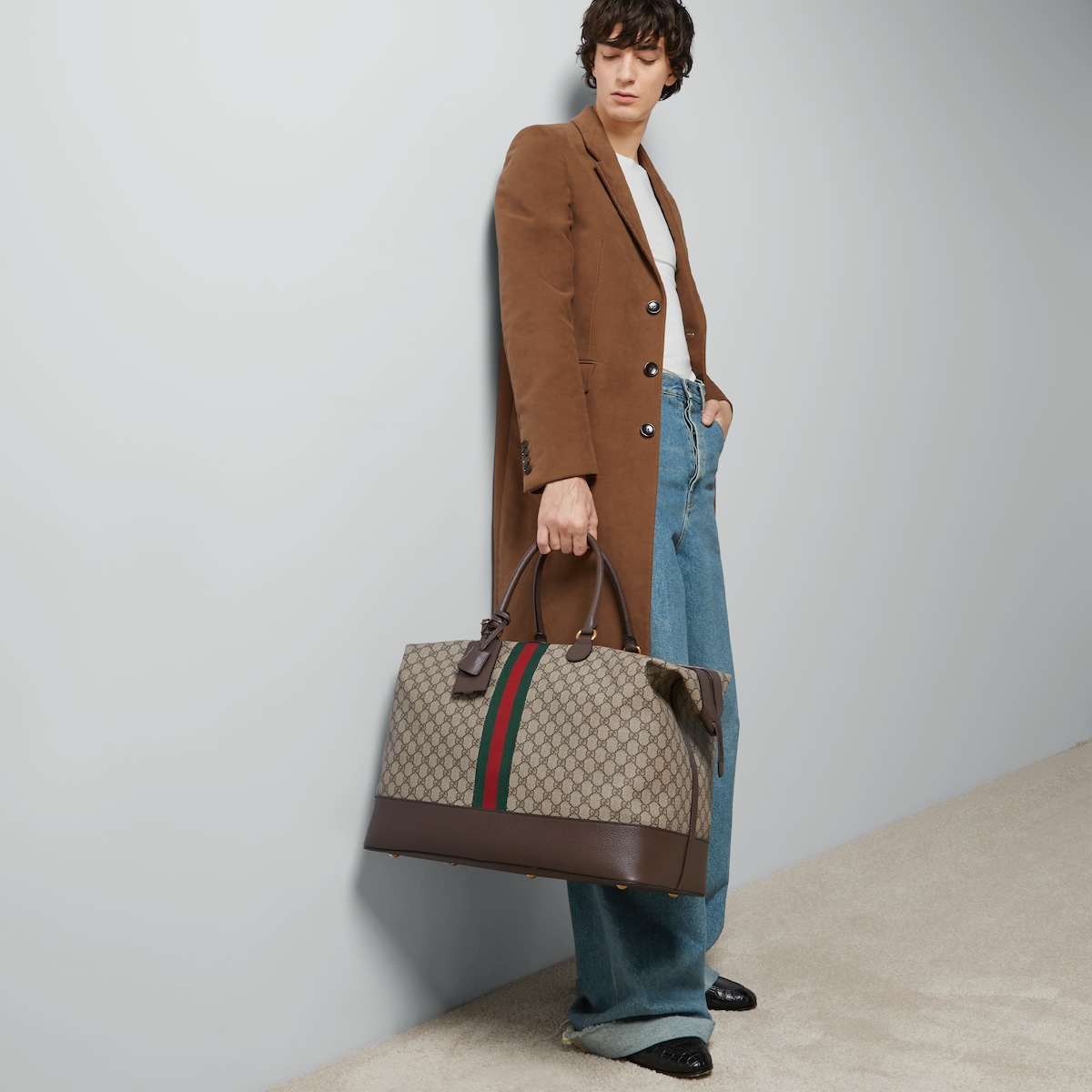 Gucci Duffle Bag Begie 18.9 In/ 48 Cm 760228 96IWT 8745 - Image 2