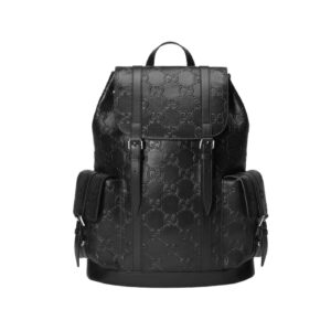 Gucci Embossed Backpack GG Black For Men 41cm / 16.1in 625770 1W3BN 1000