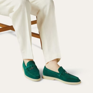 Alternative view of Loro Piana Summer Charms Walk Loafers Green For Women - FAE5444 50RT