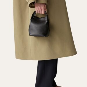 Alternative view of Loro Piana Micro Bale Top Handle Bag 5.2in/ 13cm Black Gold Hardware For Women FAN0807 8000