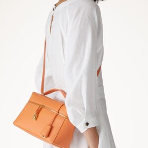 Alternative view of Loro Piana Extra L27 Top Handle Bag 10.6in/ 27cm Cinnamon Orange Gold Hardware For Women FAN3462 L0AX