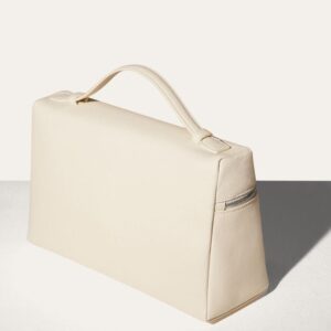 Alternative view of Loro Piana Extra Pocket L27 Top Handle Bag 10.6in/ 27cm Whisper White Silver Hardware For Women FAN4043 1615