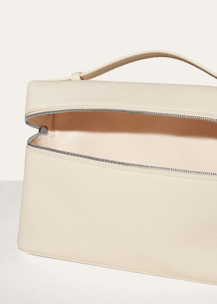 Loro Piana Extra Pocket L27 Top Handle Bag 10.6in/ 27cm Whisper White Silver Hardware For Women FAN4043 1615