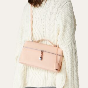 Alternative view of Loro Piana Extra Bag L27 Top Handle Bag 10.6in/ 27cm Bubble Gum For Women FAN4086 30DU