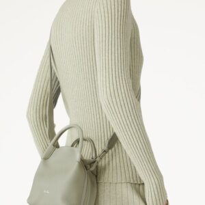 Alternative view of Loro Piana Micro Bale Top Handle Bag 5.2in/ 13cm Light Wasabi Silver Hardware For Women FAN4647 50YB