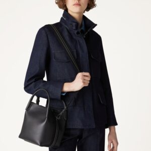 Alternative view of Loro Piana Bale Small Top Handle Bag 6.7in/ 17cm Black For Women Gold Hardware For Women FAO0815 8000