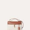 Loro Piana Extra L27 Top Handle Bag 11in/ 27cm Natural/ Caramel Sugar For Women FAO3001 B4AU - Image 4