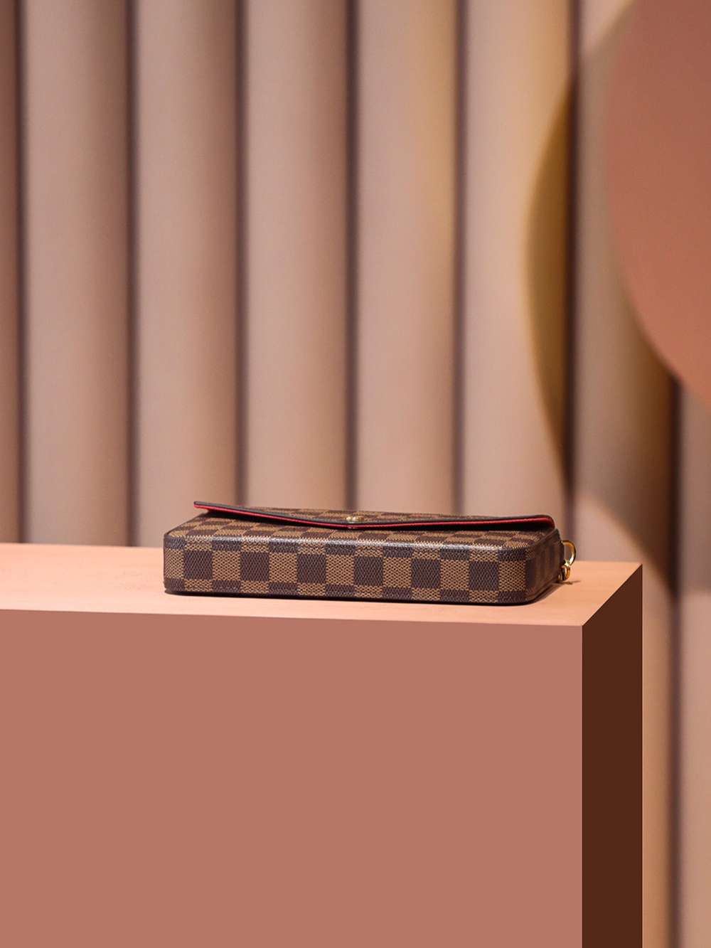 Louis Vuitton Pochette Felicie Shoulder Bag 8.3in/ 21cm Brown Gold Hardware For Women N63032 - Image 9