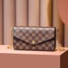 Louis Vuitton Pochette Felicie Shoulder Bag 8.3in/ 21cm Brown Gold Hardware For Women N63032 - Image 4