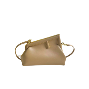 Fendi First Small Shoulder Bag 10in/ 26cm Beige Gold Hardware For Women
