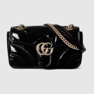 Gucci GG Marmont Small Shoulder Black For Women 10 Inches/ 25.4 Cm - 443497 0AAA9 1000