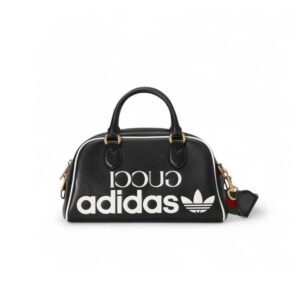 Gucci x Adidas Mini Duffle Bag Black 12.4in/32cm GG 702397 U3ZCT 8726