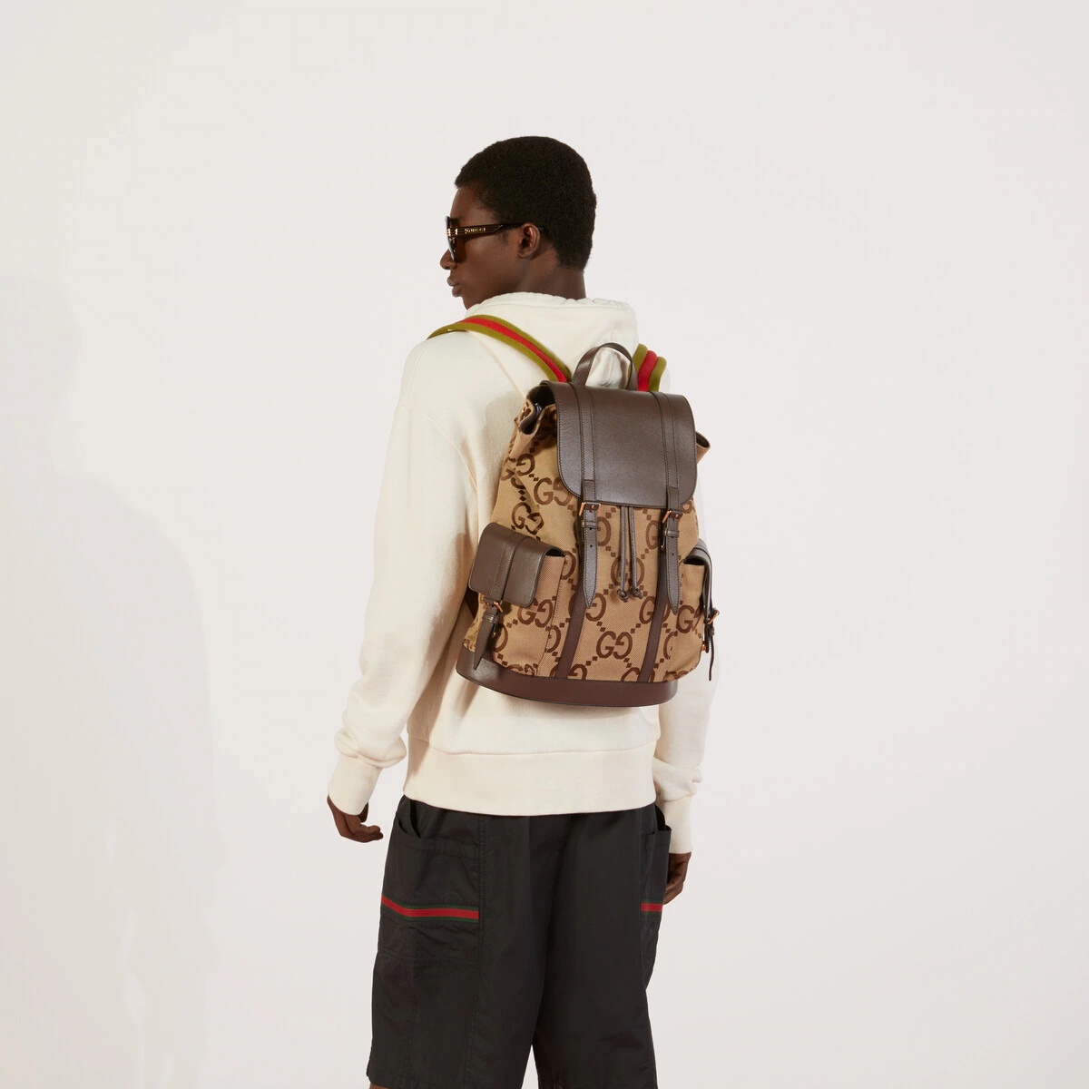 Gucci Backpack With Jumbo GG Camel And Ebony For Men 16in/42cm – GG 678829 UKMEG 2569