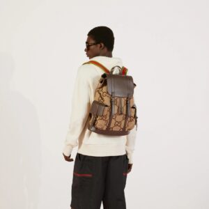 Alternative view of Gucci Backpack With Jumbo GG Camel And Ebony For Men 16in/42cm - GG ‎678829 UKMEG 2569