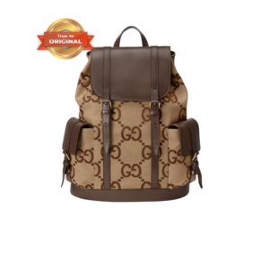 Gucci Backpack With Jumbo GG Camel And Ebony For Men 16in/42cm - GG ‎678829 UKMEG 2569