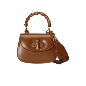 Gucci Bamboo 1947 Mini Top Handle Bag 6.7in/ 17cm Brown Gold Hardware For Women ‎686864 10ODT 2579