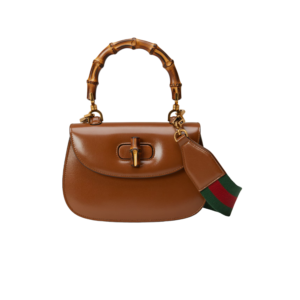 Gucci Bamboo 1947 Small Top Handle Bag 8.3in/ 21cm Brown Gold Hardware For Women 675797 10ODT 2579