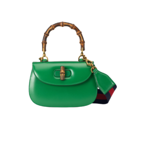 Gucci Bamboo 1947 Small Top Handle Bag 8.3in/ 21cm Green Gold Hardware For Women 675797 10ODT 3384