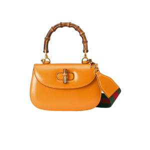 Gucci Bamboo 1947 Small Top Handle Bag 8.3in/ 21cm Orange Gold Hardware For Women 675797 10ODT 7769