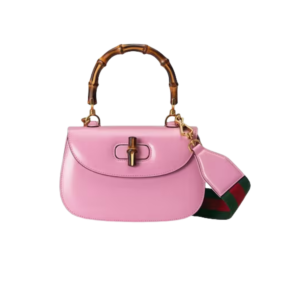 Gucci Bamboo 1947 Small Top Handle Bag 8.3in/ 21cm Pink Gold Hardware For Women 675797 10ODT 5467