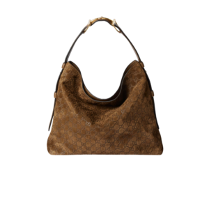 Gucci Beatrix Large Shoulder Bag 15.7in/ 40cm Brown Suede Gold Hardware For Women 850546 AAFOJ 2118