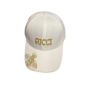 Gucci Bee Baseball Hat White For Women