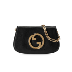 Gucci Blondie Medium Shoulder Bag 11in/ 28cm Black Gold Hardware For Women 699268 UXX0G 1000
