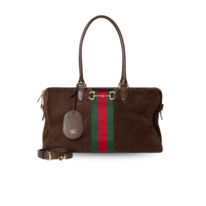 Gucci Borsetto Large Boston Shoulder Bag 15.2in/ 39cm Dark Brown Gold Hardware For Women 866734 AAGIR 2146