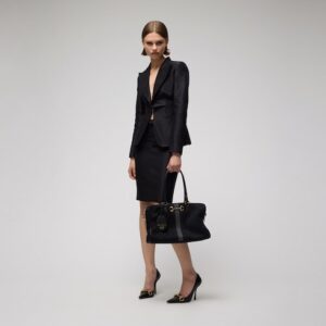 Alternative view of Gucci Borsetto Large Boston Shoulder Bag 15.2in/ 39cm Grey/ Black Gold Hardware For Women 866734 AAHHD 1094