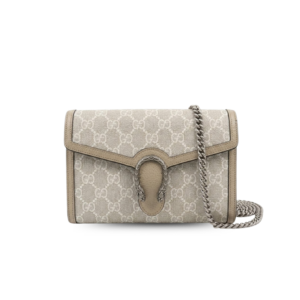 Gucci Dionysus Mini Shoulder Bag 7.9in/ 20cm Beige/ White GG Supreme Canvas Palladium Hardware For Women 421970 UULBN 9683