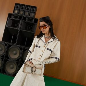 Alternative view of Gucci Dionysus Small Shoulder Bag 10in/ 25cm Beige/ White GG Supreme Canvas Palladium Hardware For Women 499623 UULBN 9683