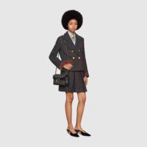 Alternative view of Gucci Dionysus Small Shoulder Bag 10in/ 25cm Black/ Ivory GG Denim Jacquard Antique Silver Hardware For Women 499623 UN3BN 1274