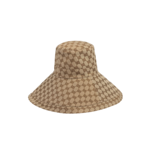 Gucci Eco Washed Denim Wide Brim Hat Beige GG Hat 631958 KQW00 9700