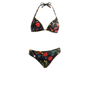 Gucci Flora Print Triangle Bikini Multicolor For Women