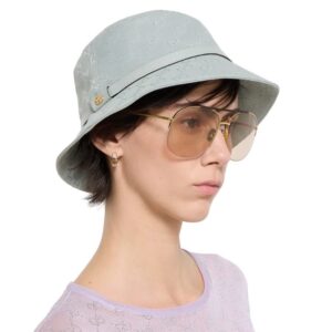 Alternative view of Gucci GG Canvas Bucket Hat Icy Blue For Women 847739 3HBAO 1862