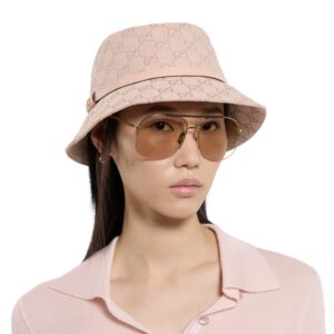 Alternative view of Gucci GG Canvas Bucket Hat Pink For Women 847739 3HBAO 6872