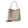 Gucci GG Emblem Medium Bucket Bag 9.8in/ 25cm Beige/ Brown Gold Hardware For Women 815103 FAD6L 9758