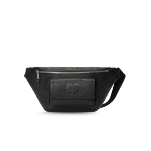 Gucci GG Jumbo Large Belt Bag 10.2in/ 26cm Black For Men Silver Hardware ‎645093 AABY7 1000