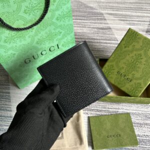 Alternative view of Gucci GG Marmont Bi-Fold Wallet Black For Men 4.3in/11cm ‎428726 1T56F 1000