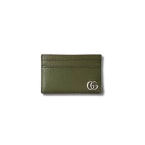 Gucci GG Marmont Card Case Green For Men 4.2in/11cm 657588 DJ20F 3352