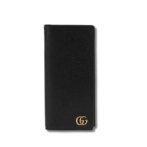 Gucci GG Marmont Long Wallet Black For Men 7.1in/18cm 428740 DJ20T 1000
