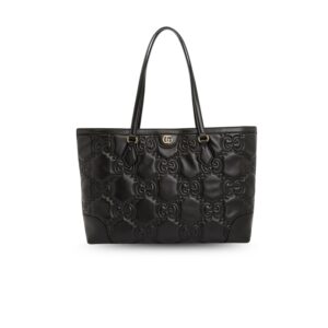 Gucci GG Medium Tote Black For Women, Women's Bags 15in/38cm GG ‎631685 UM8IG 1000