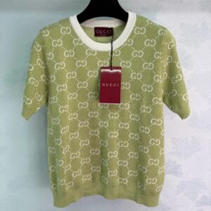 Alternative view of Gucci GG Monogram T-Shirt Sage Green For Women