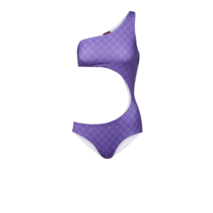 Gucci GG Printed Cutout Swimsuit Purple For Women