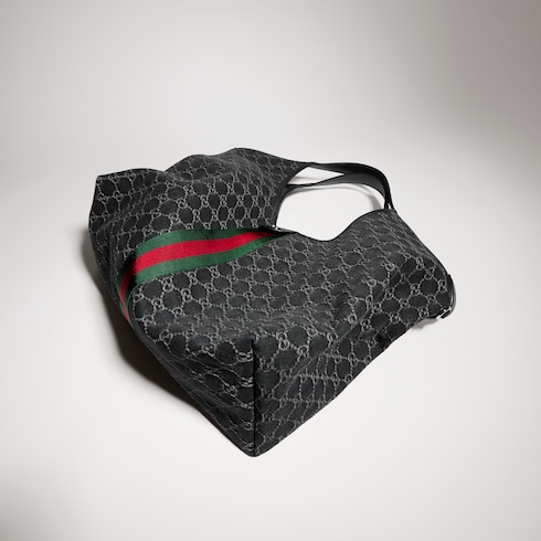 Gucci Giglio Large Tote Bag 21.3in/ 54cm Black Palladium Hardware For Women 853971 FAF9N 1060
