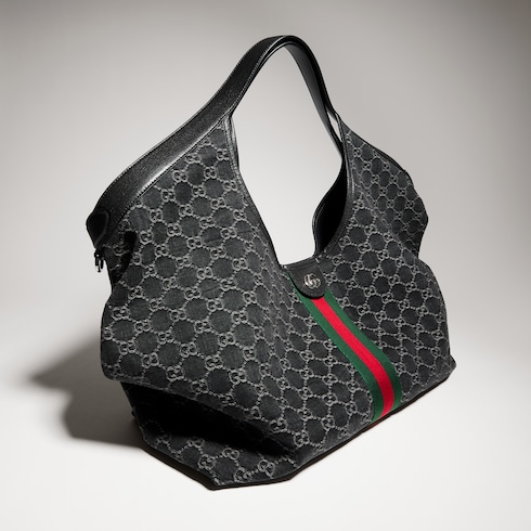 Gucci Giglio Large Tote Bag 21.3in/ 54cm Black Palladium Hardware For Women 853971 FAF9N 1060
