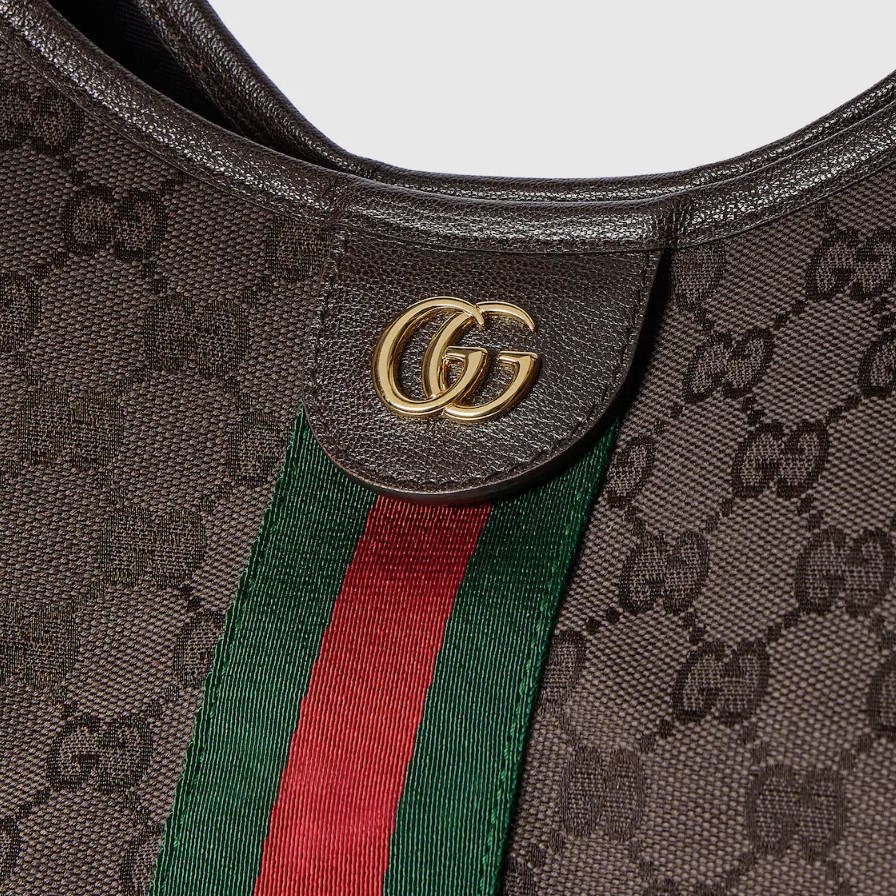 Gucci Giglio Large Tote Bag 21.3in/ 54cm Dark Brown Gold Hardware For Women 853971 FAF3Y 2155