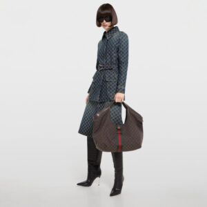 Alternative view of Gucci Giglio Large Tote Bag 21.3in/ 54cm Dark Brown Gold Hardware For Women 853971 FAF3Y 2155